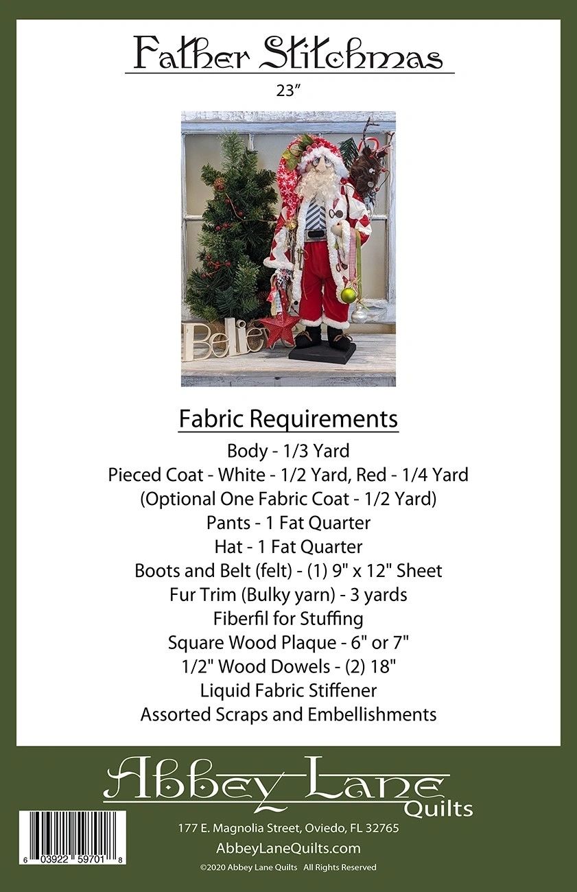 Father Stitchmas # ALQ410 From Abbey Lane Quilts In Quilts