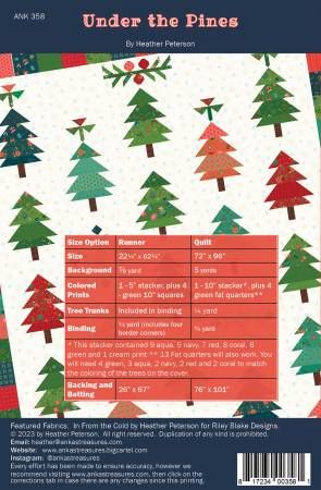 Under the Pines # ANK358, From Anka's Treasures By Peterson, Heather In Quilts