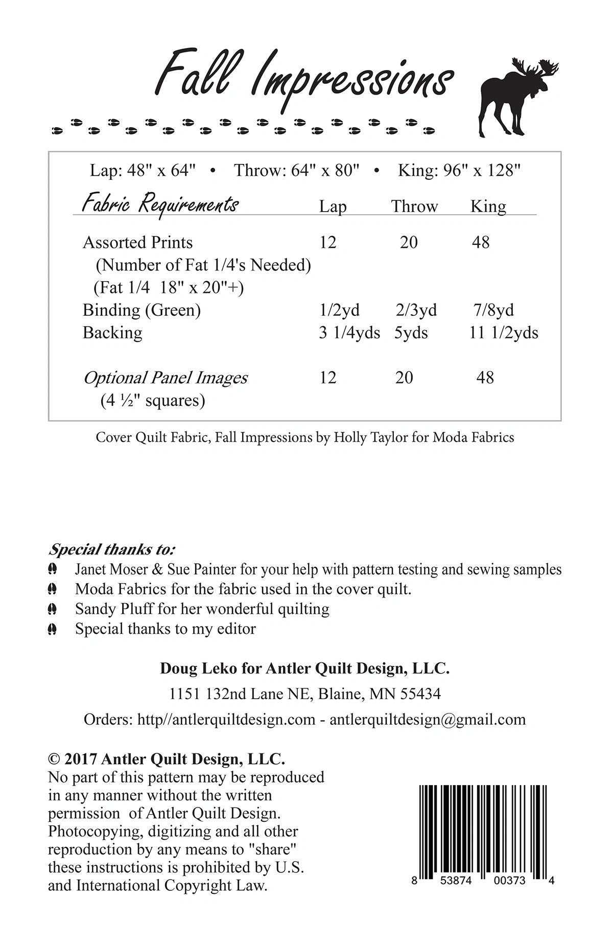 Fall Impressions # AQD0255 From Antler Quilt Design By Leko, Doug In Quilts