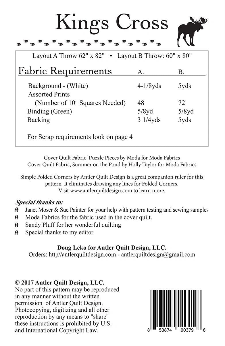 Kings Cross # AQD0258 From Antler Quilt Design By Leko, Doug In Quilts