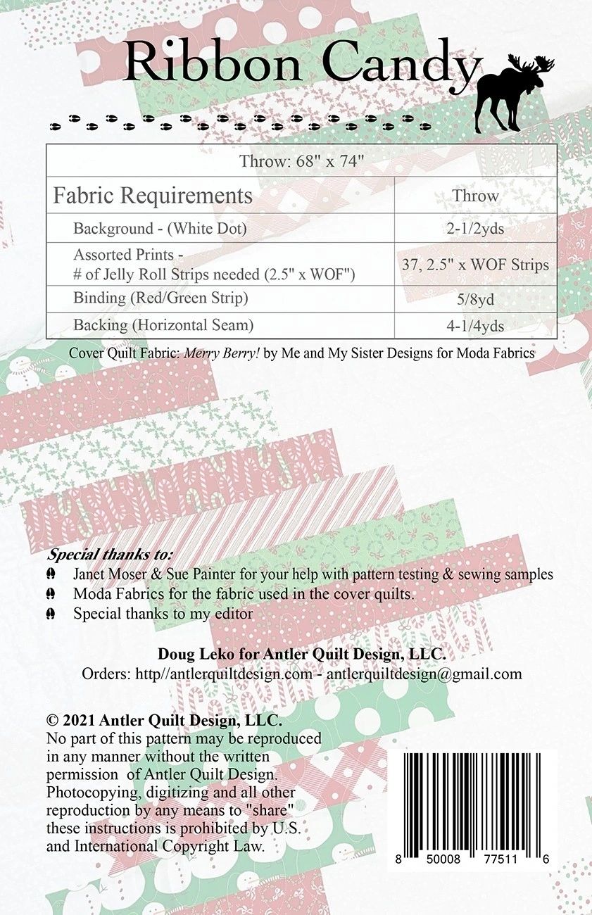 Ribbon Candy # AQD0277 From Antler Quilt Design By Leko, Doug In Quilts