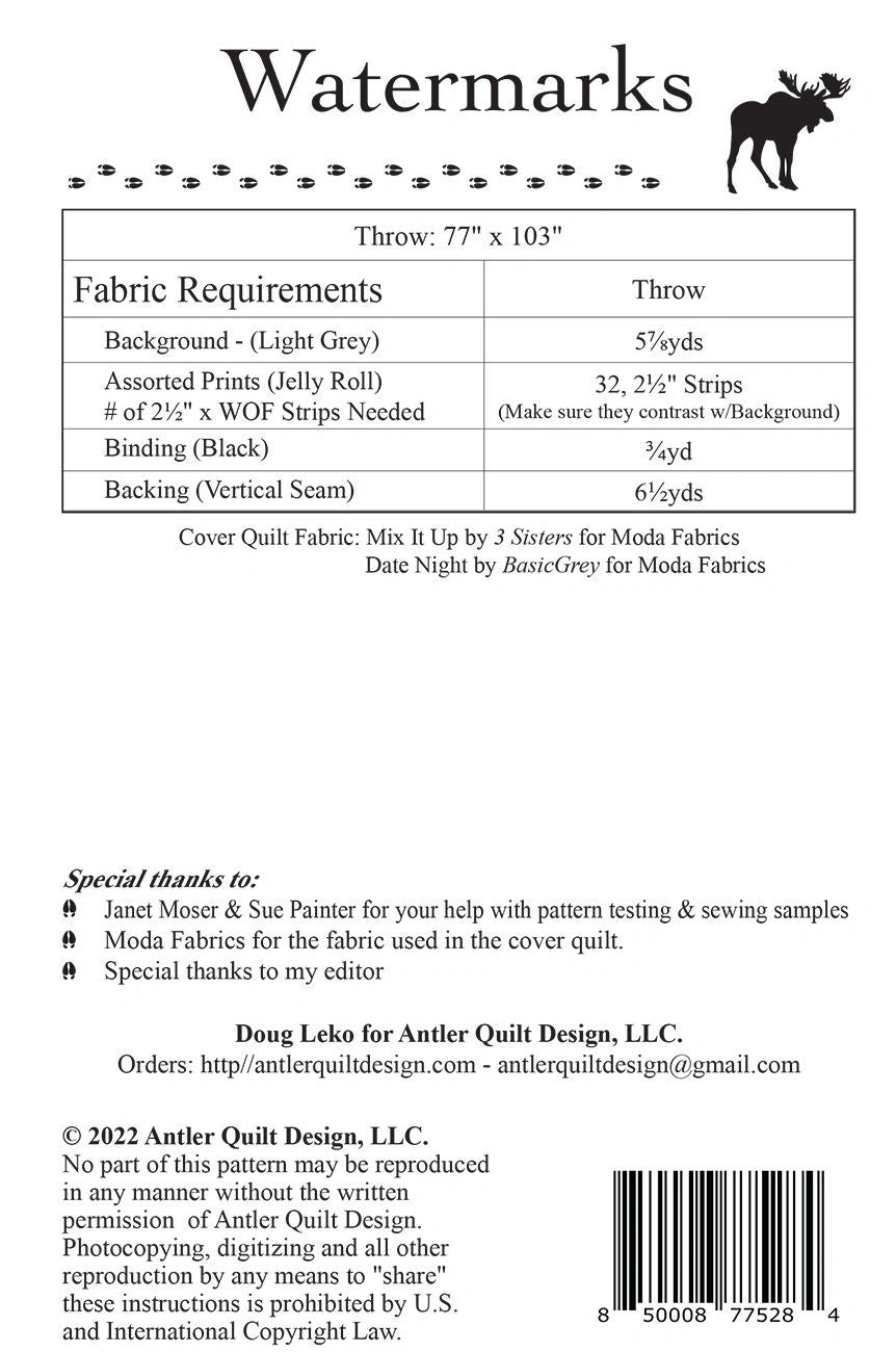 Watermarks # AQD0290 From Antler Quilt Design By Leko, Doug In Quilts