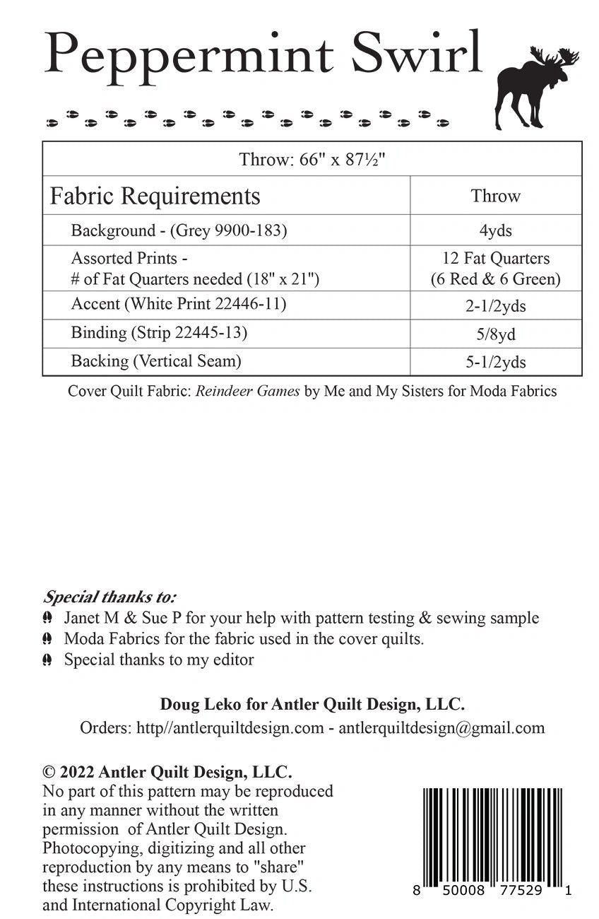 Peppermint Swirl # AQD0291 From Antler Quilt Design By Leko, Doug In Quilts