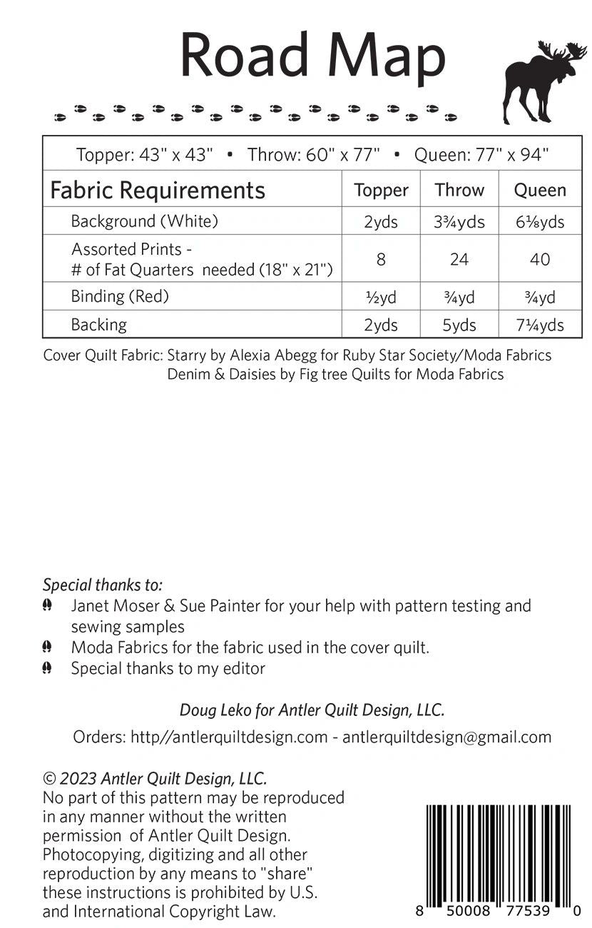 Road Map # AQD0295 From Antler Quilt Design In Quilts