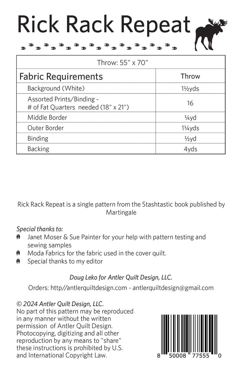 Rick Rack Repeat # AQD0311 From Antler Quilt Design In Quilts