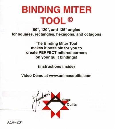 Tool Binding Miter # AQP201, From Animas Quilts Publishing In Binding