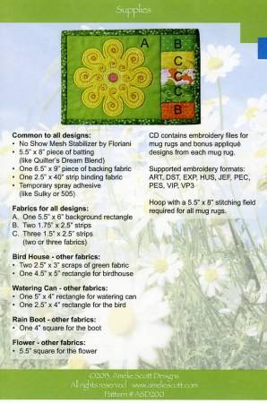 Spring Mug Rugs # ASD200