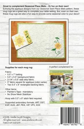 Seasonal Swirl Mug Rug # ASD255