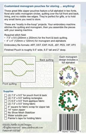 Arts & Letters Pouch # ASD287