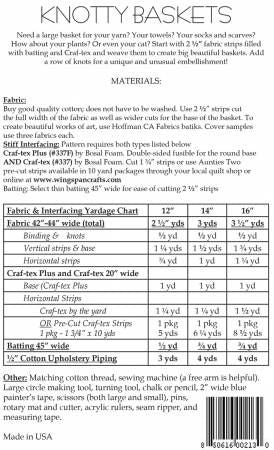 Knotty Baskets # AT213