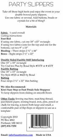 Party Slippers # AT225, From Aunties Two By McLeod, Carol In Wearables