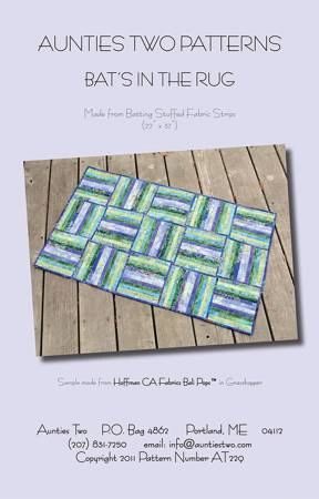 Bats In the Rug # AT229, From Aunties Two By McLeod, Carol In Pillows and Rugs