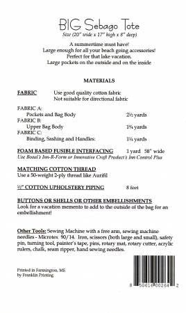 Big Sebago Tote # AT264