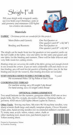 Sleigh-Full # AT602, From Aunties Two By McLeod, Carol In Craft