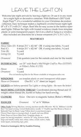 Leave the Light On # AT614, From Aunties Two By McLeod, Carol In Craft