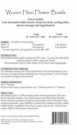 Woven Hexie Flower Bowls # AT621, From Aunties Two By McLeod, Carol In Craft