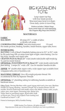 Big Katahdin Tote # AT647