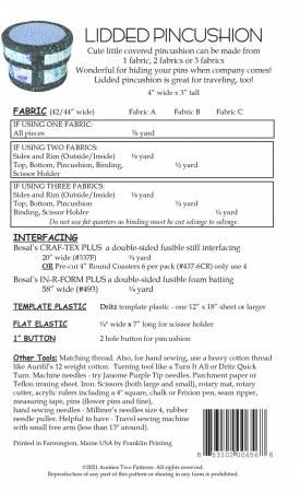 Lidded Pincushion # AT656, From Aunties Two In Craft