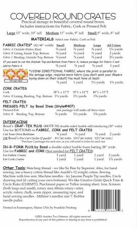 Covered Round Crates # AT660, From Aunties Two In Craft