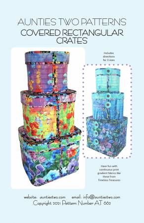 Covered Rectangular Crates # AT662, From Aunties Two In Craft