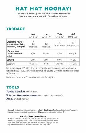 Hat Hat Hooray # ATK-206, From Atkinson Designs In Quilts