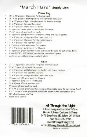 March Hare # ATN1205, From All Through The Night By Sullivan, Bonnie In Wool