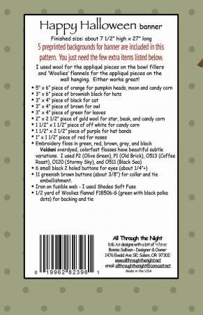 Happy Halloween Banner # ATN1803, From All Through The Night In Craft