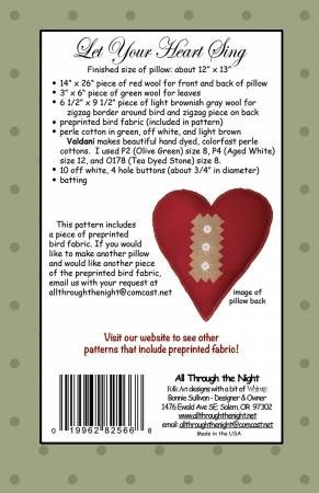 Let Your Heart Sing # ATN1807, From All Through The Night In Pillows and Rugs