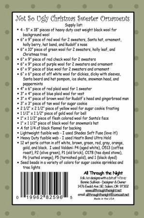 Not So Ugly Christmas # ATN1823, From All Through The Night In Craft