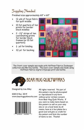 Town Square # BHQ-128, From Bear Hug Quiltworks By Alley, Lisa In Quilts