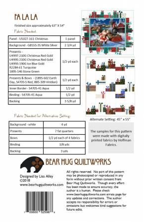 Fa La La # BHQ-160, From Bear Hug Quiltworks By Alley, Lisa In Quilts