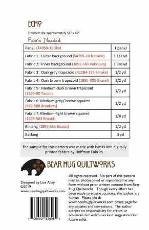 Echo # BHQ-168, From Bear Hug Quiltworks By Alley, Lisa In Quilts