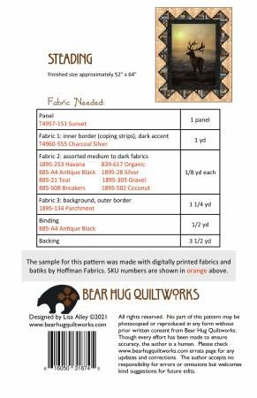 Steading # BHQ-223, From Bear Hug Quiltworks By Alley, Lisa In Quilts