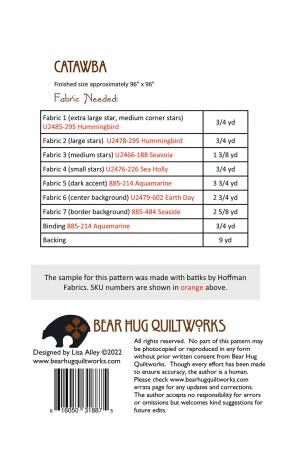 Catawba # BHQ-238, From Bear Hug Quiltworks By Alley, Lisa In Quilts