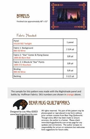 Boreus # BHQ-256, From Bear Hug Quiltworks By Alley, Lisa In Quilts