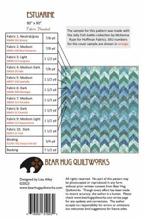 Estuarine # BHQ-270, From Bear Hug Quiltworks By Alley, Lisa In Quilts
