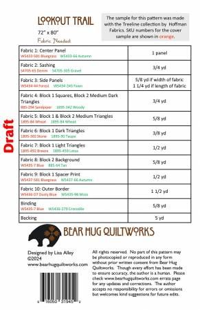 Lookout Trail # BHQ-297, From Bear Hug Quiltworks By Alley, Lisa In Quilts