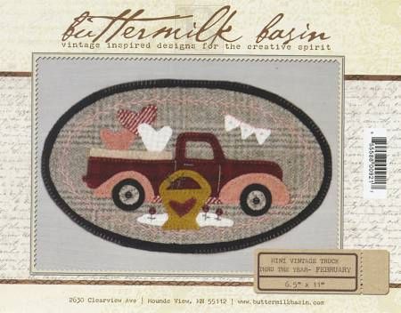 Mini Vintage Truck Thru The Year - February 6-1/2in x 11in # BMB1347