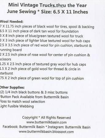 Mini Vintage Truck Thru The Year - June 6-1/2in x 11in # BMB1351