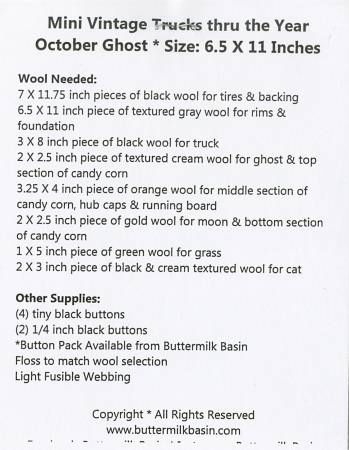 Mini Vintage Truck Thru The Year - October 6-1/2in x 11in # BMB1355