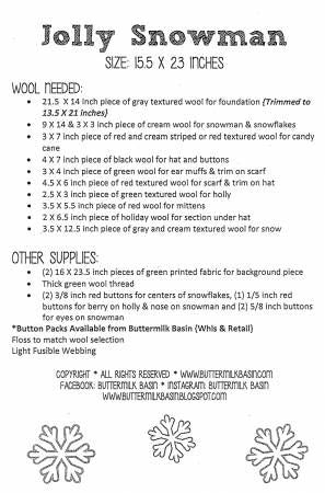 Jolly Snowman # BMB1484