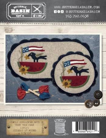 Simply Scalloped Mats Thru the Year July # BMB1528