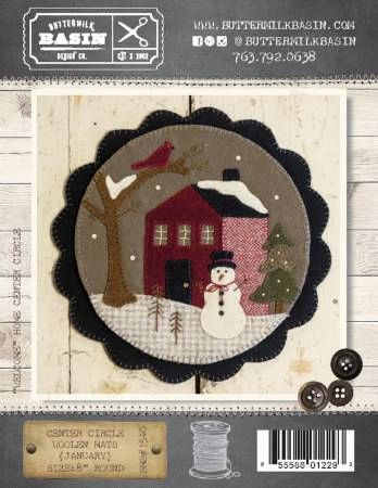 Center Circle Woolen Mats January # BMB1546
