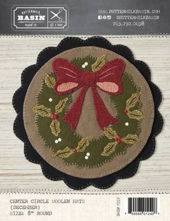 Center Circle Woolen Mats December # BMB1557