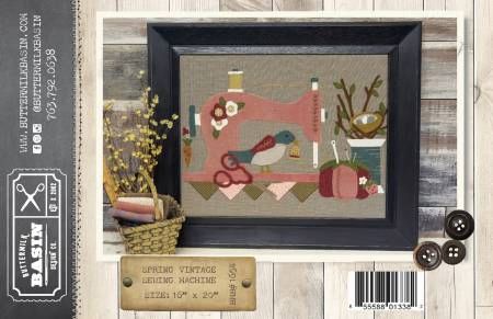 Spring Vintage Sewing Machine # BMB1654