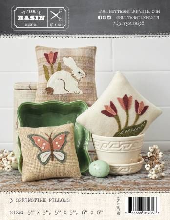 3 Springtime Pillows # BMB1747, From Buttermilk Basin In Pillows and Rugs