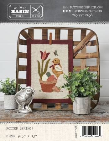 Potted Spring! # BMB1778, From Buttermilk Basin In Wool