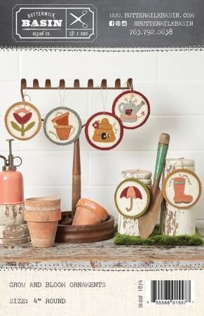 Grow and Bloom Ornaments # BMB1874, From Buttermilk Basin By West, Stacy In Craft