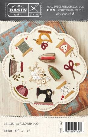 Sewing Scalloped Mat # BMB1933, From Buttermilk Basin By West, Stacy In Craft