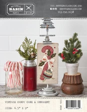 Vintage Candy Cane & Ornament # BMB1973